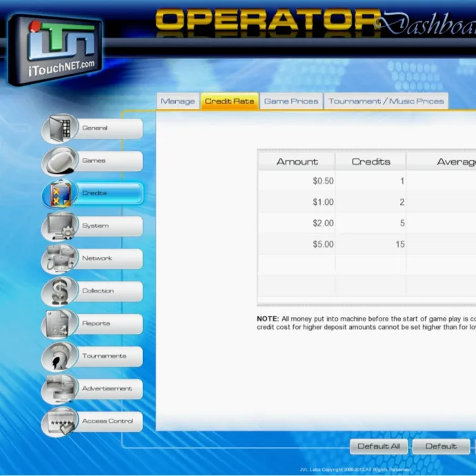 Credit Value and Free Play