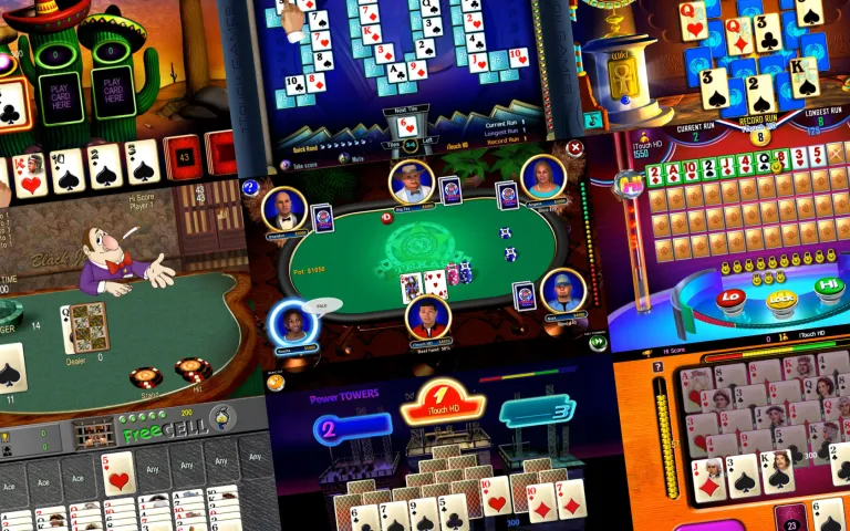 From casinos to coffee tables, card games never go out of style! <b>Hit 21</b> in <b>Blackjack</b>, go all-in with <b>Texas Hold’em</b>, or keep it classic with <b>Solitaire</b>.